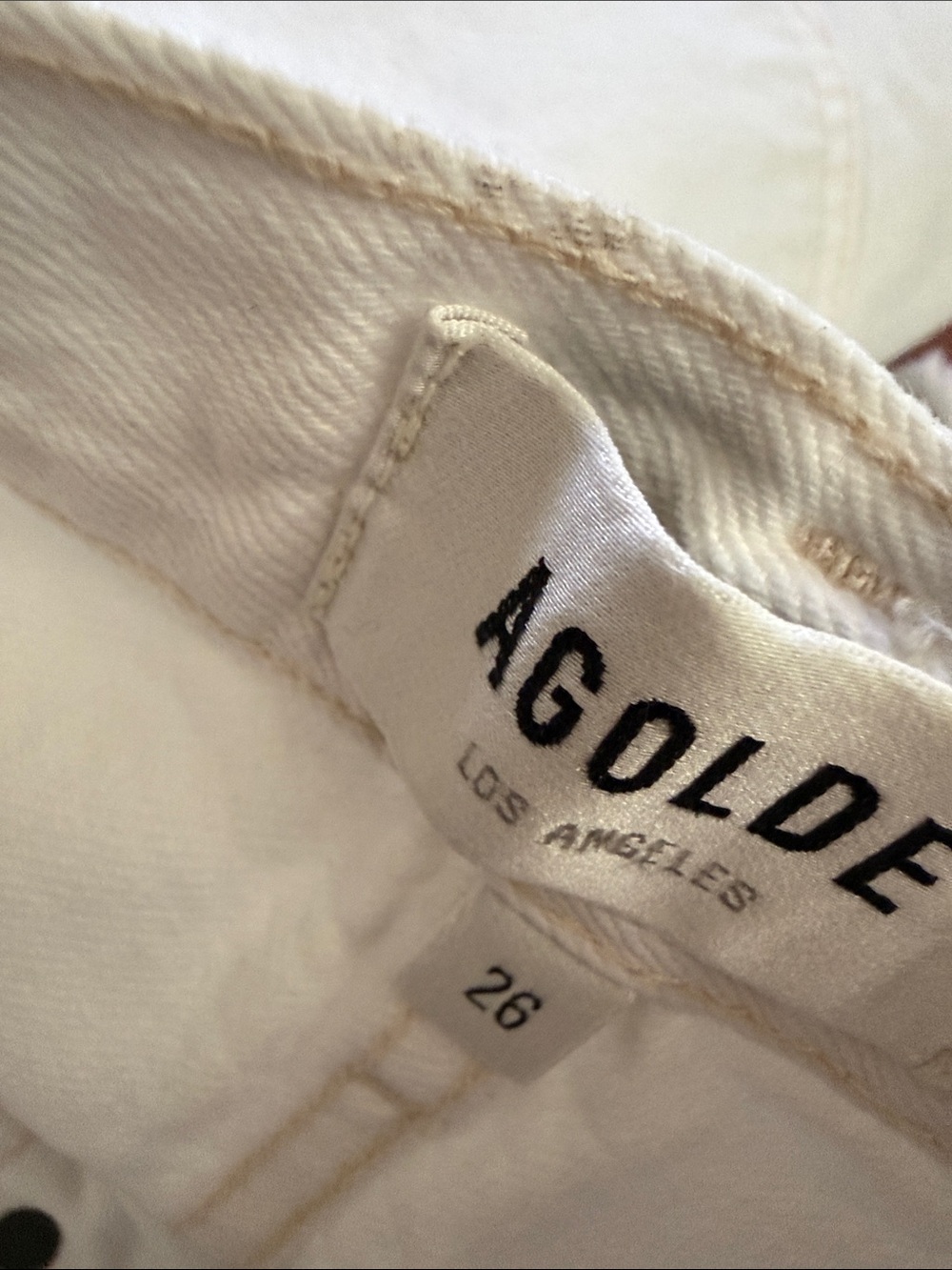 AGOLDE Parker Denim Cut Off Shorts White Sz 26 - Picture 4 of 4